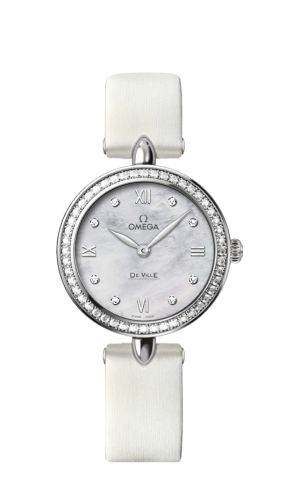 Omega De Ville Prestige Dewdrop Quartz 27.4 Stainless Steel / MOP / Diamond